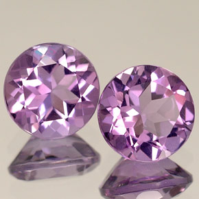 Gemas de amatista violeta natural de  ct, corte redondo, VVS-VS