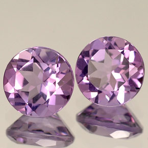 Gemas de amatista violeta natural de  ct, corte redondo, VVS-VS