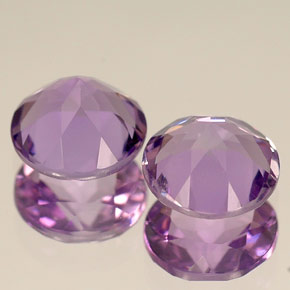 Gemas de amatista violeta natural de  ct, corte redondo, VVS-VS