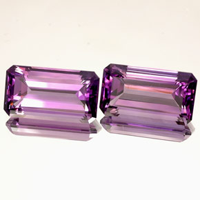 Gemas de amatista violeta natural de  ct, corte esmeralda, IF