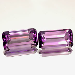 Gemas de amatista violeta natural de  ct, corte esmeralda, IF
