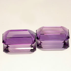 Gemas de amatista violeta natural de  ct, corte esmeralda, IF