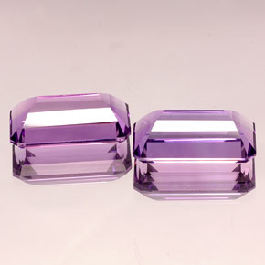 Gemas de amatista violeta natural de  ct, corte esmeralda, IF