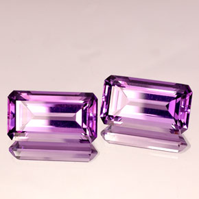 Gemas de amatista violeta natural de  ct, corte esmeralda, IF