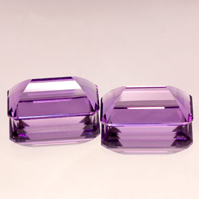 Gemas de amatista violeta natural de  ct, corte esmeralda, IF