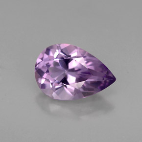 Amatista violeta natural de 1,24 ct, en forma de pera, VS