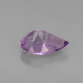 Amatista violeta natural de 1,24 ct, en forma de pera, VS