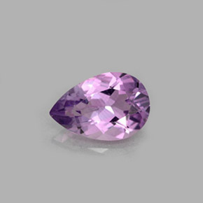 Amatista violeta natural de 1,13 ct, en forma de pera, VS