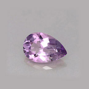 Amatista violeta natural de 1,13 ct, en forma de pera, VS