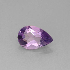 Amatista violeta natural de 1,04 ct, en forma de pera, VS
