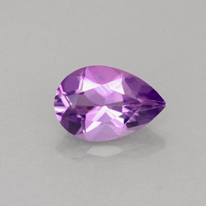 Amatista violeta natural de 1,14 ct, en forma de pera, VS