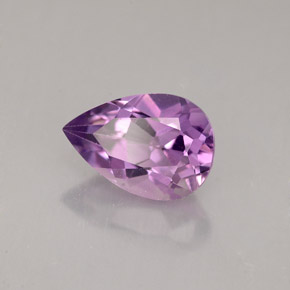 Amatista violeta natural de 1,32 ct, en forma de pera, VS