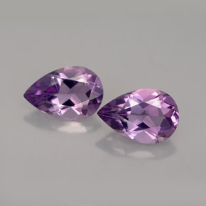 Gemas de amatista violeta natural de  ct, en forma de pera, VVS-VS