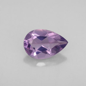 Amatista violeta natural de 1,08 ct, en forma de pera, VS