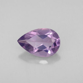 Amatista violeta natural de 1,08 ct, en forma de pera, VS