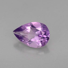 Amatista violeta natural de 1,05 ct, en forma de pera, VS