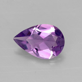 Amatista violeta natural de 1,05 ct, en forma de pera, VVS-VS
