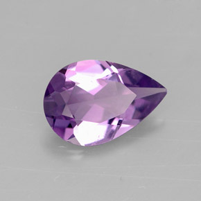 Amatista violeta natural de 1,05 ct, en forma de pera, VVS-VS