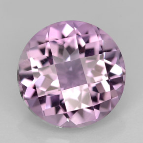 Amatista violeta natural de 3,28 ct, corte redondo, VVS