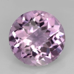Amatista violeta natural de 3,28 ct, corte redondo, VVS