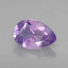 Amatista violeta natural de 1,19 ct, en forma de pera, VS