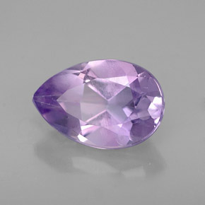 Amatista violeta natural de 1,19 ct, en forma de pera, VS