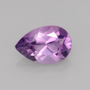 Amatista violeta natural de 1,18 ct, en forma de pera, VS