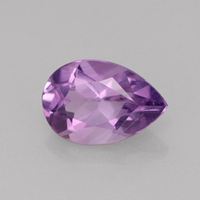 Amatista violeta natural de 1,18 ct, en forma de pera, VS