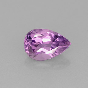 Amatista violeta natural de 1,36 ct, en forma de pera, VVS-VS