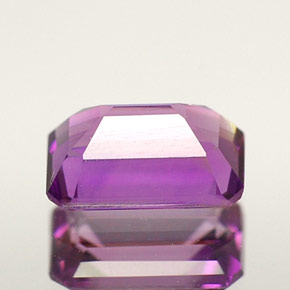 Amatista violeta natural de 0,50 ct, corte esmeralda, VVS-VS