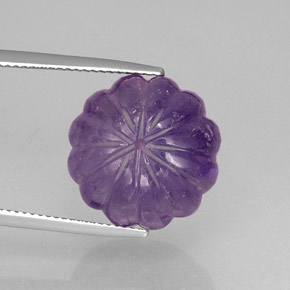 Amatista violeta natural de 21,93 ct, transparente, transparente / translúcido