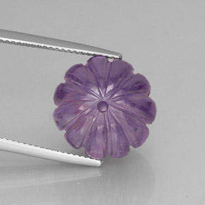 Amatista violeta natural de 16,95 ct, transparente, transparente / translúcido