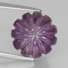 Amatista violeta natural de 14,70 ct, transparente, transparente / translúcido