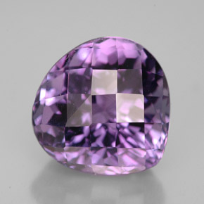 Amatista violeta natural de 7,06 ct, en forma de pera, VVS