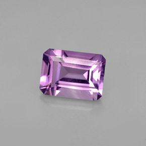 Amatista violeta natural de 1,41 ct, corte esmeralda, VVS-VS