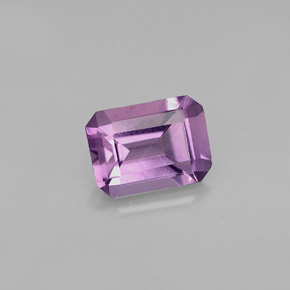 Amatista violeta natural de 1,27 ct, corte esmeralda, VVS-VS