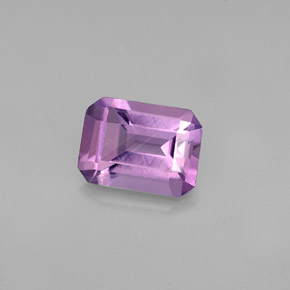 Amatista violeta natural de 1,27 ct, corte esmeralda, VVS-VS