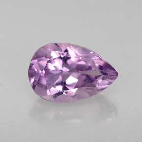 Amatista violeta natural de 1,28 ct, en forma de pera, VS