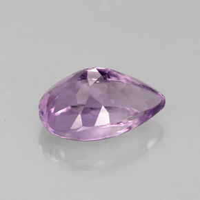 Amatista violeta natural de 1,28 ct, en forma de pera, VS