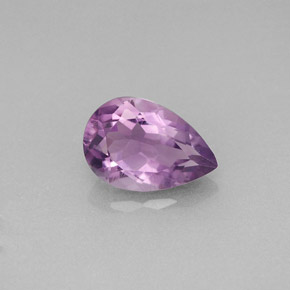Amatista violeta natural de 1,14 ct, en forma de pera, VS