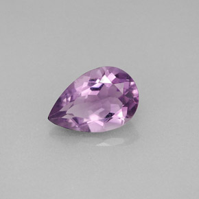 Amatista violeta natural de 1,14 ct, en forma de pera, VS