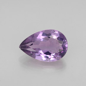 Amatista violeta natural de 1,08 ct, en forma de pera, VS