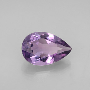 Amatista violeta natural de 1,08 ct, en forma de pera, VS