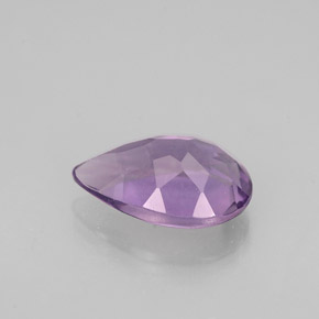 Amatista violeta natural de 1,08 ct, en forma de pera, VS