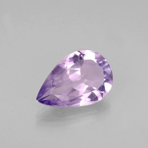 Amatista violeta natural de 0,92 ct, en forma de pera, VS
