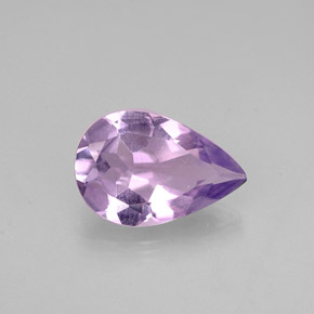 Amatista violeta natural de 0,92 ct, en forma de pera, VS