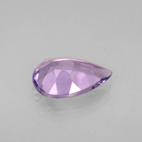 Amatista violeta natural de 0,92 ct, en forma de pera, VS