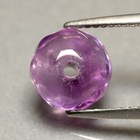 Amatista violeta natural de 2,83 ct, transparente, transparente / translúcido