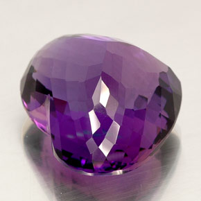 Amatista violeta natural de 42,81 ct, forma de corazón, IF