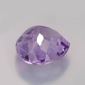 Amatista violeta natural de 8,58 ct, en forma de pera, VVS